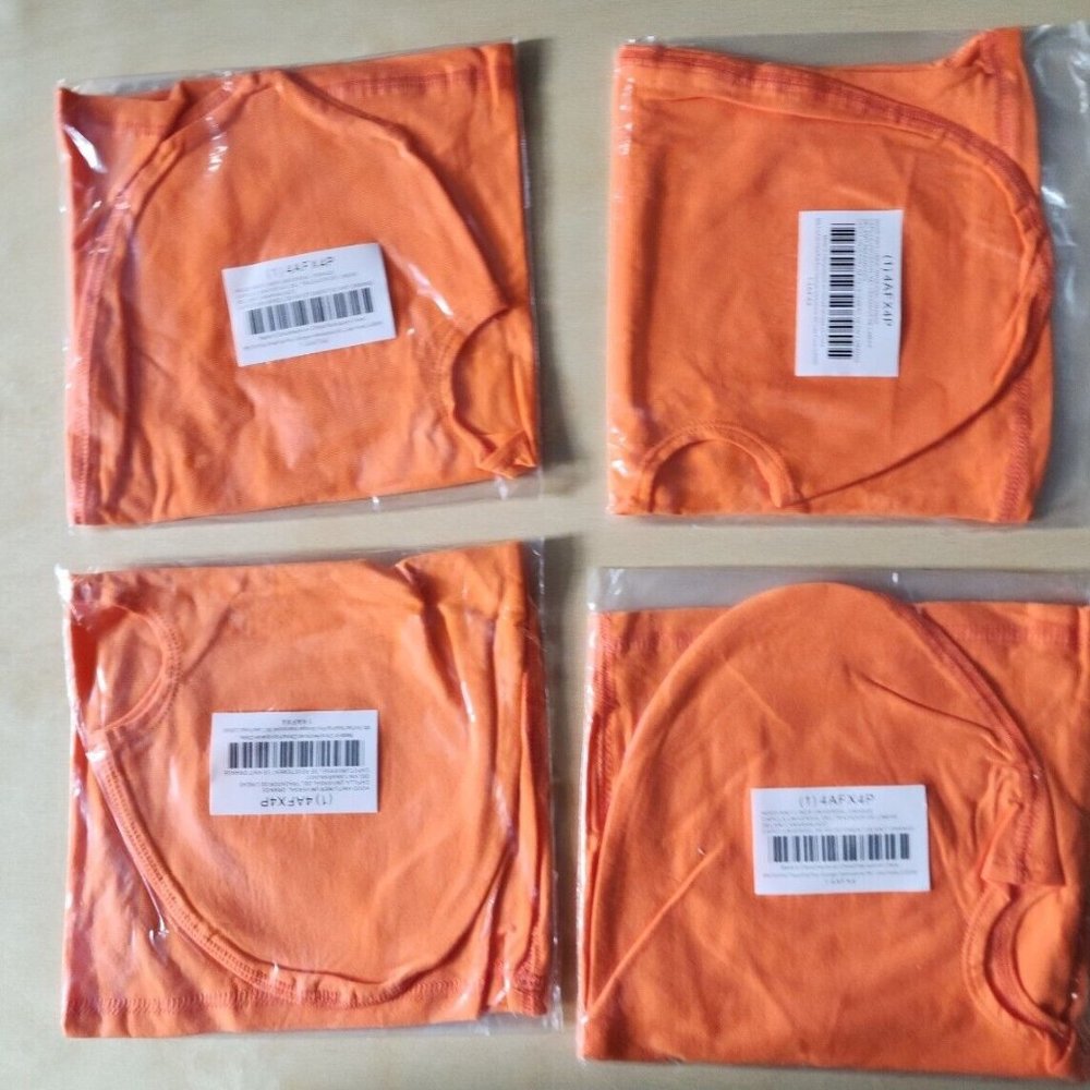 Flame-Retardant Treated Cotton Face Mask, Orange -6pack